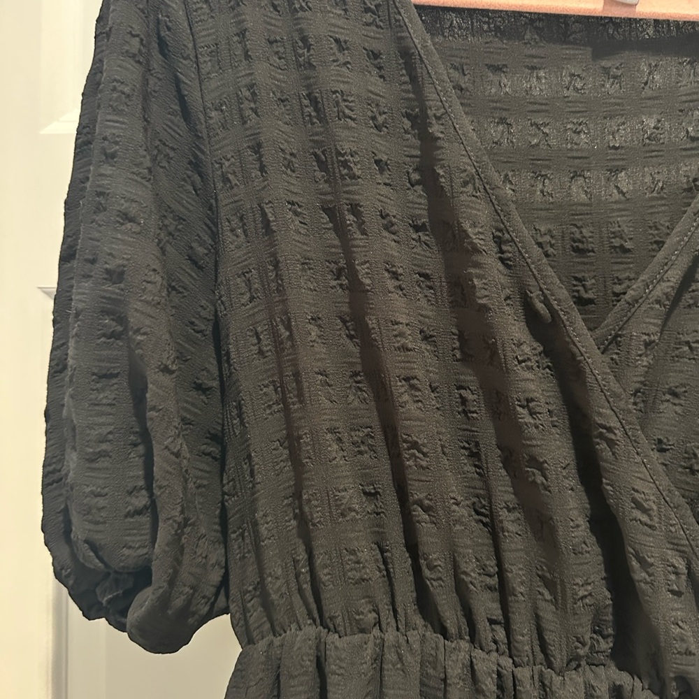 Versatile Black Maxi Dress with Short puffed sleeves - like new! - Picture 3 of 7